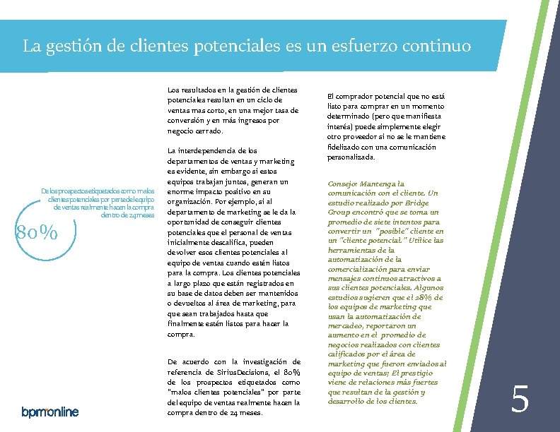 La gestión de clientes potenciales es un esfuerzo continuo De los prospectos etiquetados como La gestión de clientes potenciales es un esfuerzo continuo De los prospectos etiquetados como