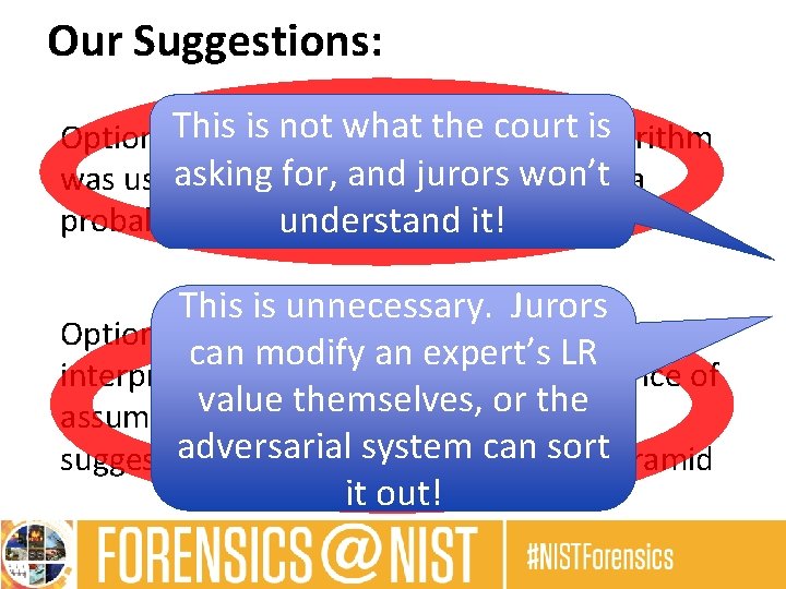 Our Suggestions: This is not what court is Option A: Stick to the factsthe