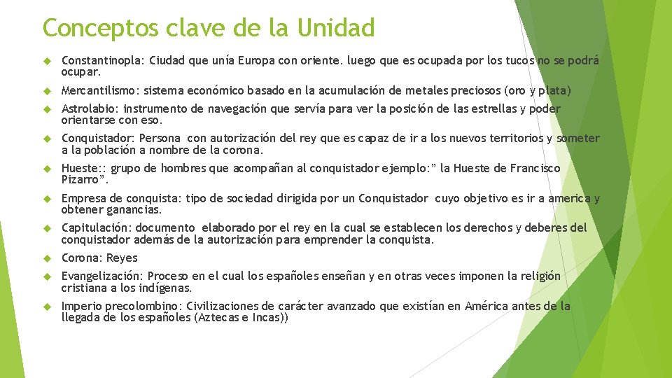 Conceptos clave de la Unidad Constantinopla: Ciudad que unía Europa con oriente. luego que Conceptos clave de la Unidad Constantinopla: Ciudad que unía Europa con oriente. luego que