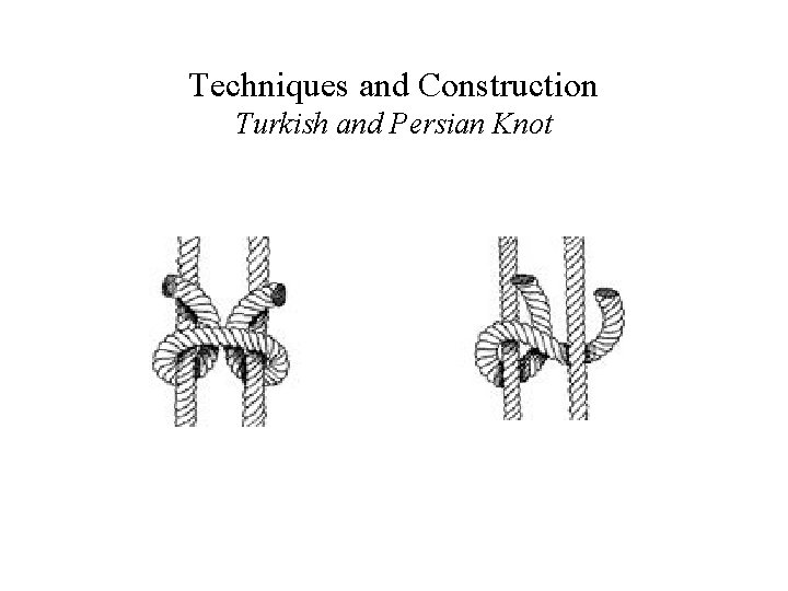 Techniques and Construction Turkish and Persian Knot 