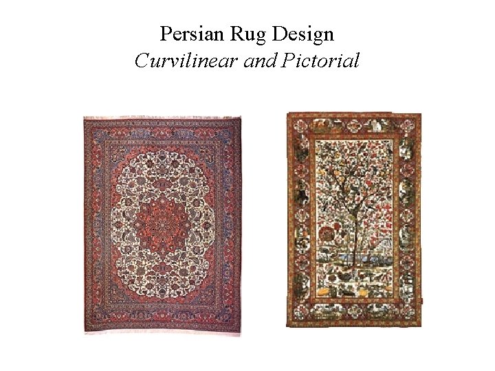 Persian Rug Design Curvilinear and Pictorial 