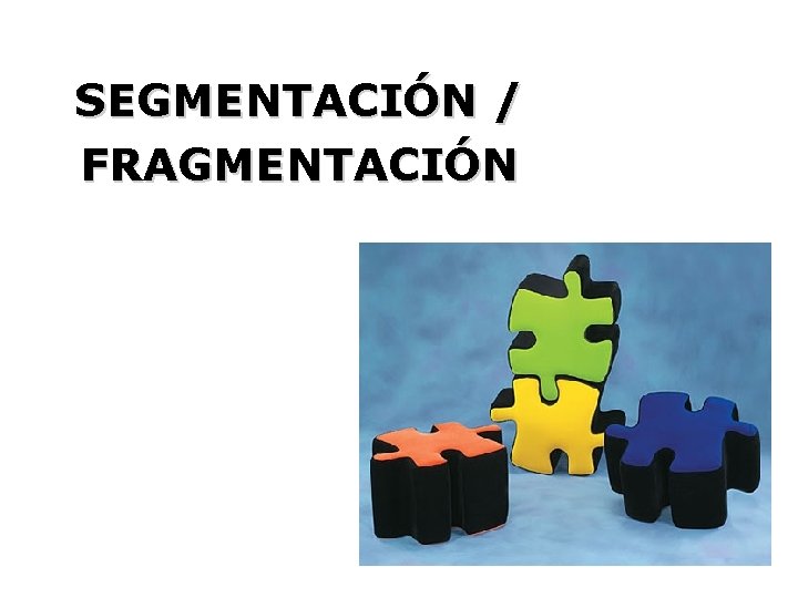 SEGMENTACIÓN / FRAGMENTACIÓN 