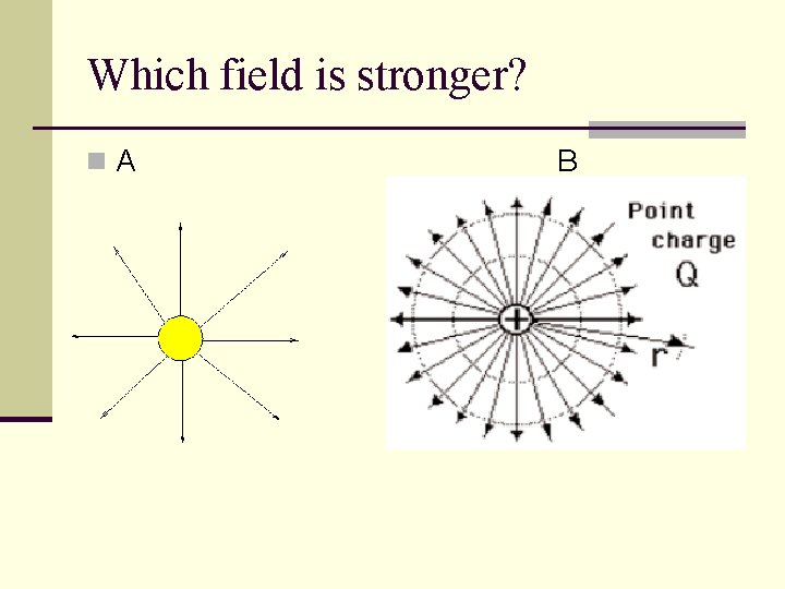 Which field is stronger? n. A B 