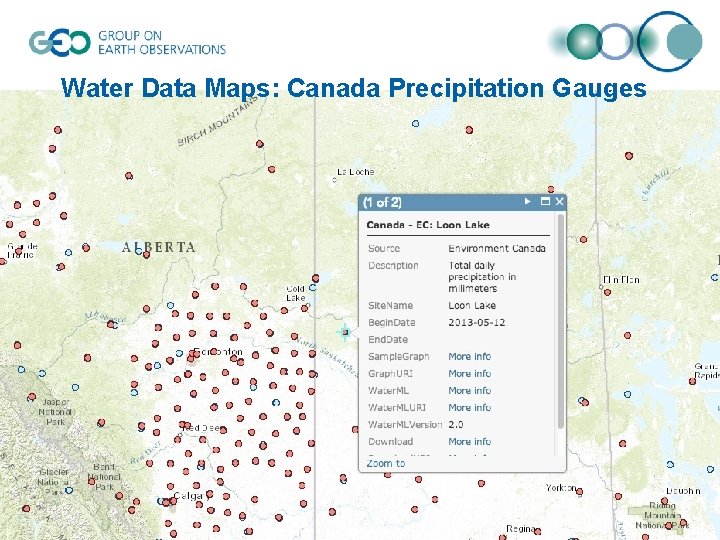 Water Data Maps: Canada Precipitation Gauges 