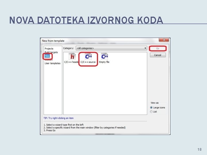 NOVA DATOTEKA IZVORNOG KODA 18 