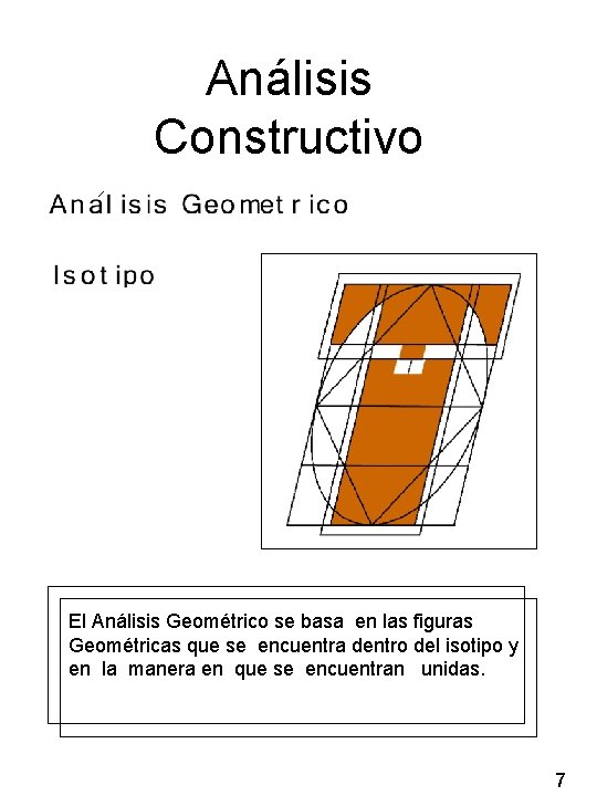 Análisis Constructivo El Análisis Geométrico se basa en las figuras Geométricas que se encuentra