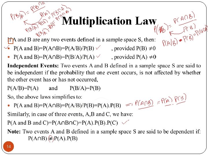 Multiplication Law � 14 