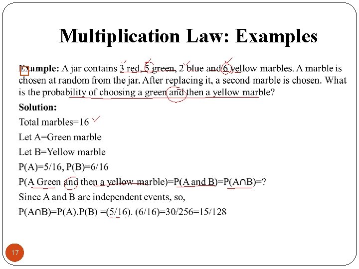 Multiplication Law: Examples � 17 