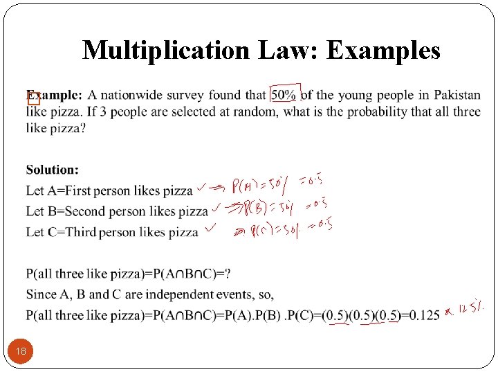 Multiplication Law: Examples � 18 