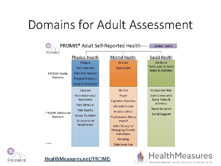 Domains for Adult Assessment Health. Measures. net/PROMIS 