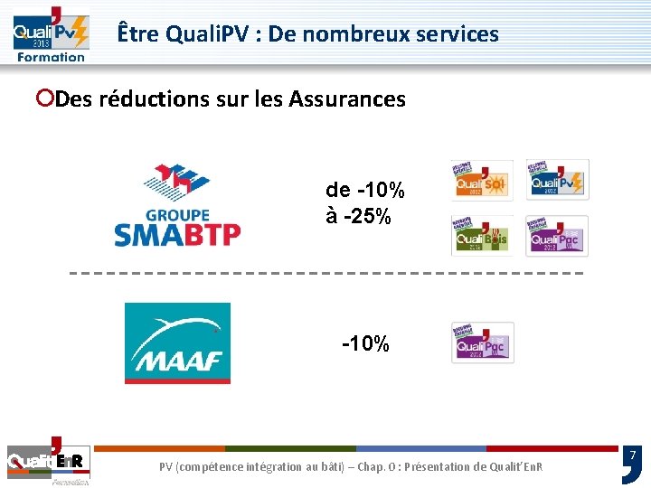 Être Quali. PV : De nombreux services ¡Des réductions sur les Assurances de -10%