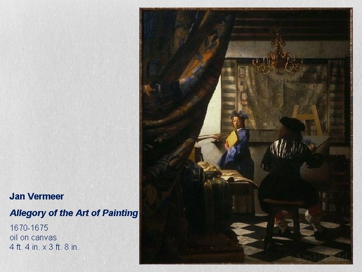 Jan Vermeer Allegory of the Art of Painting 1670 -1675 oil on canvas 4