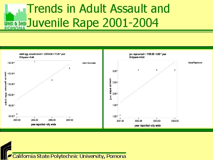 Trends in Adult Assault and Juvenile Rape 2001 -2004 California State Polytechnic University, Pomona