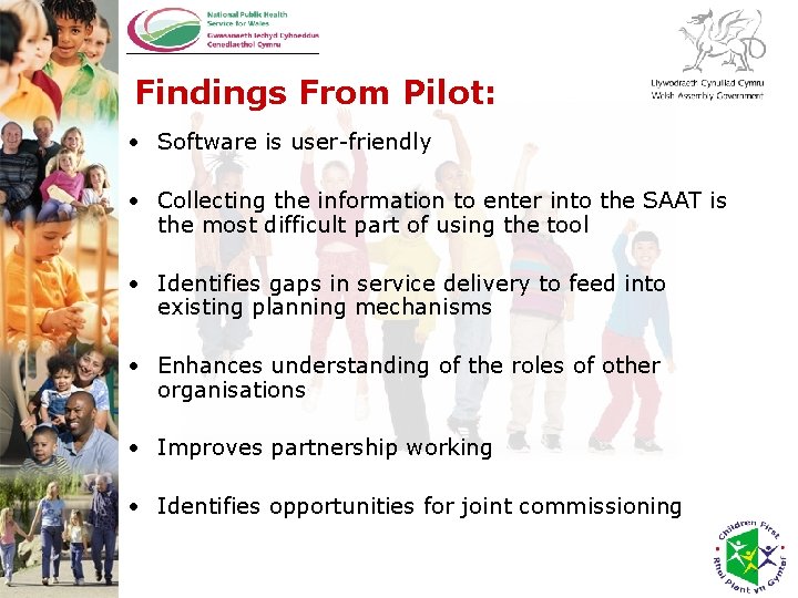 Findings From Pilot: • Software is user-friendly • Collecting the information to enter into Findings From Pilot: • Software is user-friendly • Collecting the information to enter into