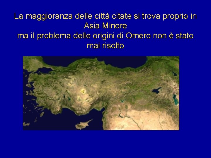 La maggioranza delle città citate si trova proprio in Asia Minore ma il problema