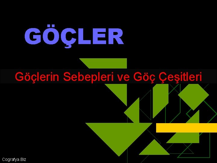 GÖÇLER Göçlerin Sebepleri ve Göç Çeşitleri Cografya. Biz 