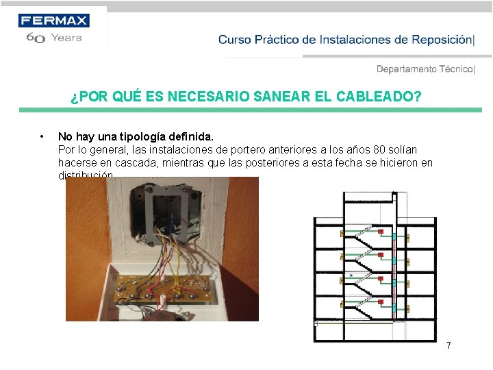 ¿POR QUÉ ES NECESARIO SANEAR EL CABLEADO? • No hay una tipología definida. Por