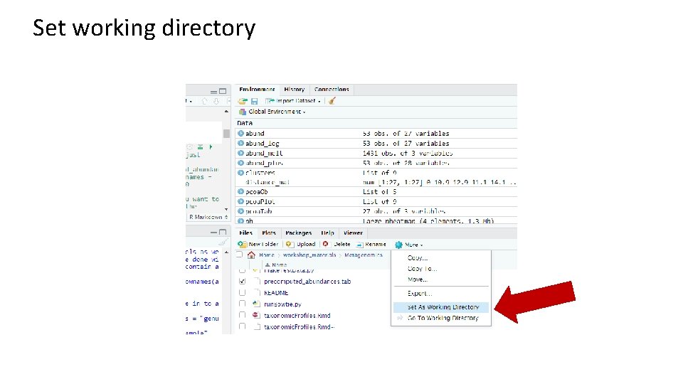 Set working directory 