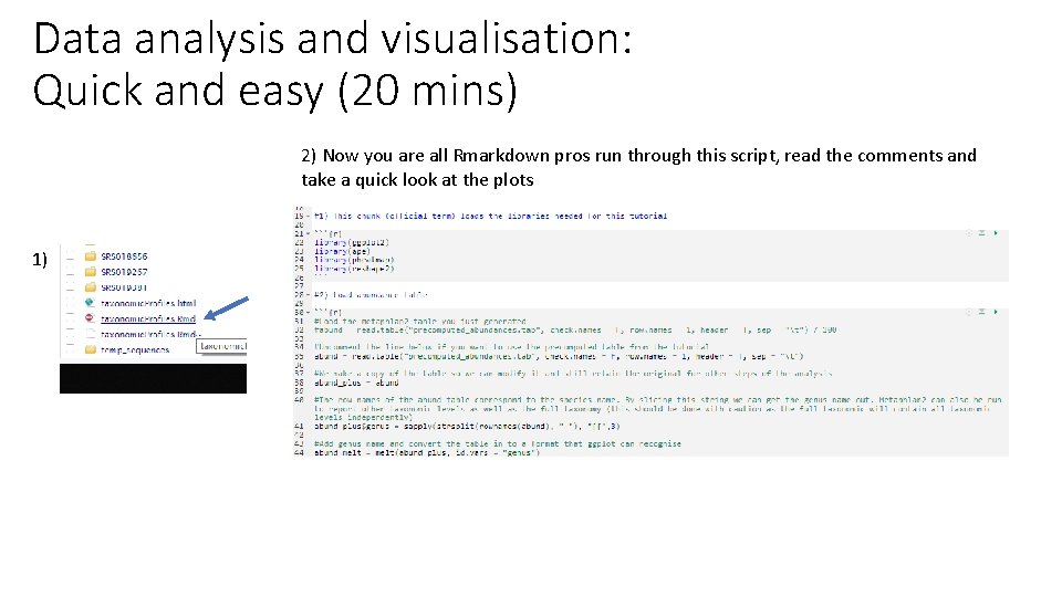 Data analysis and visualisation: Quick and easy (20 mins) 2) Now you are all