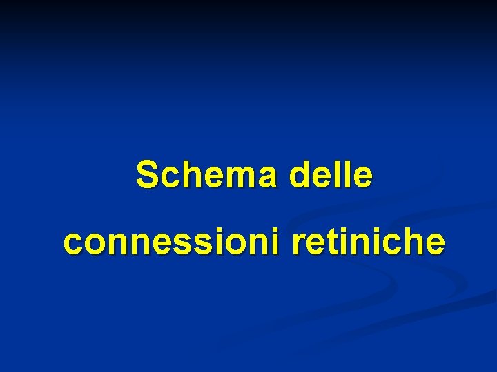 Schema delle connessioni retiniche 