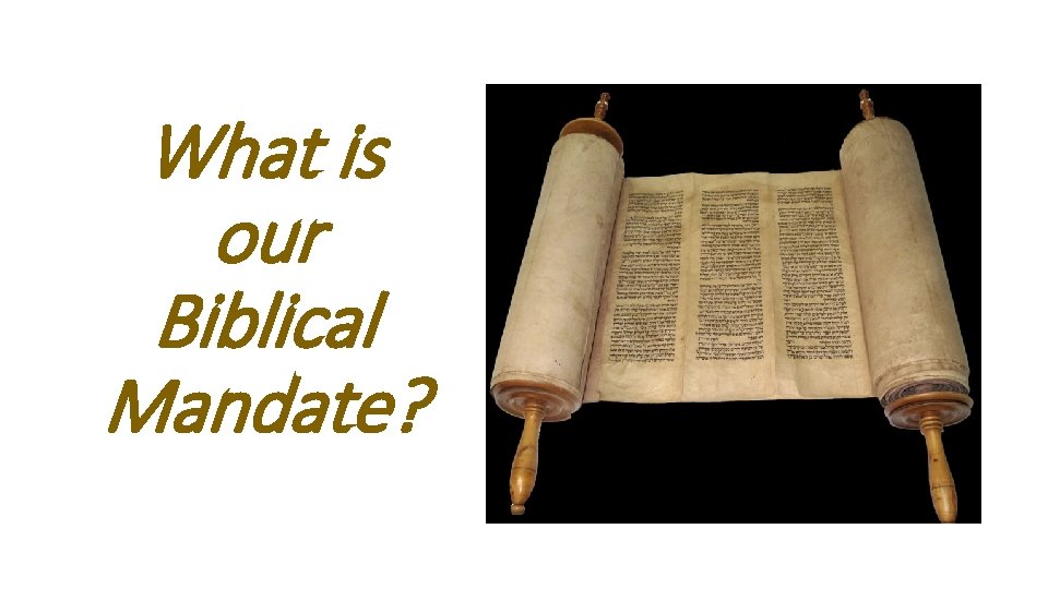 What is our Biblical Mandate? 