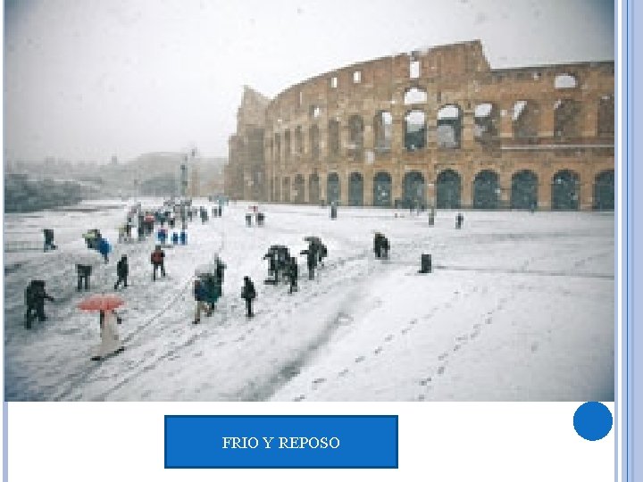 FRIO Y REPOSO FRIO Y REPOSO