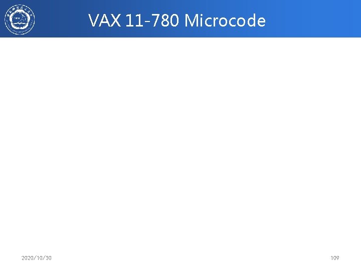VAX 11 -780 Microcode 2020/10/30 109 