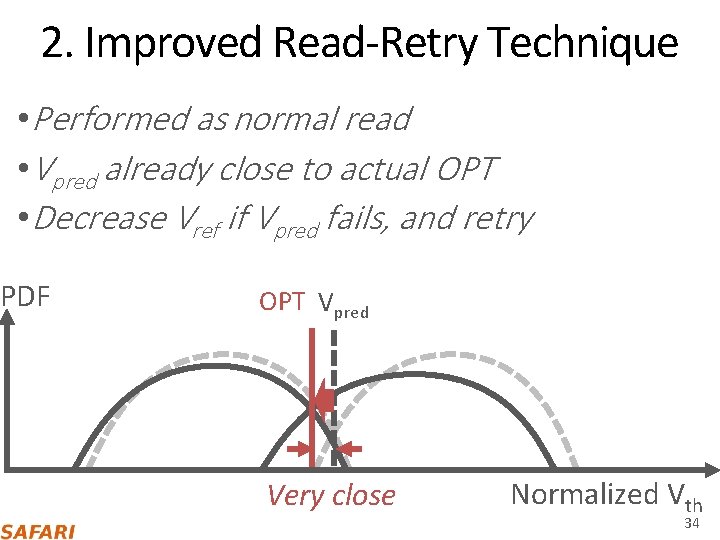 2. Improved Read‐Retry Technique • Performed as normal read • Vpred already close to