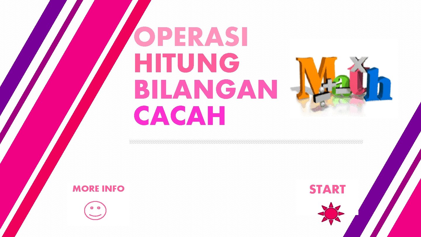 OPERASI HITUNG BILANGAN CACAH MORE INFO START 