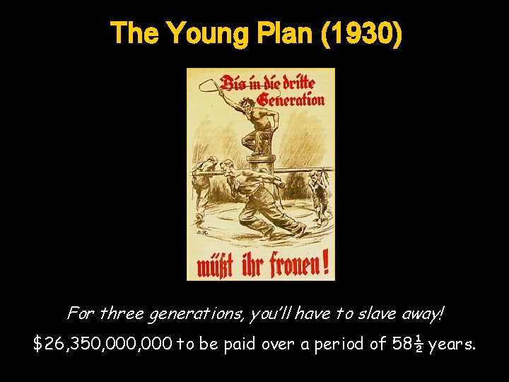 The Young Plan (1930) For three generations, you’ll have to slave away! $26, 350,