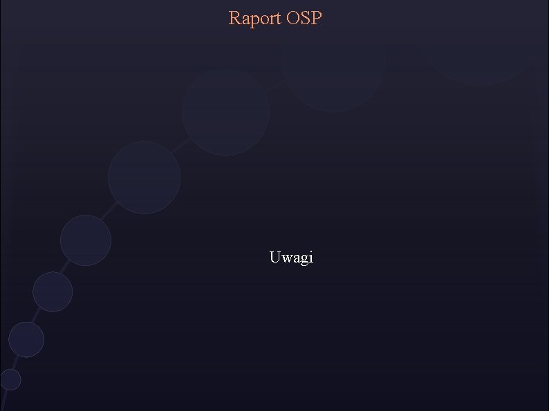 Raport OSP Uwagi 