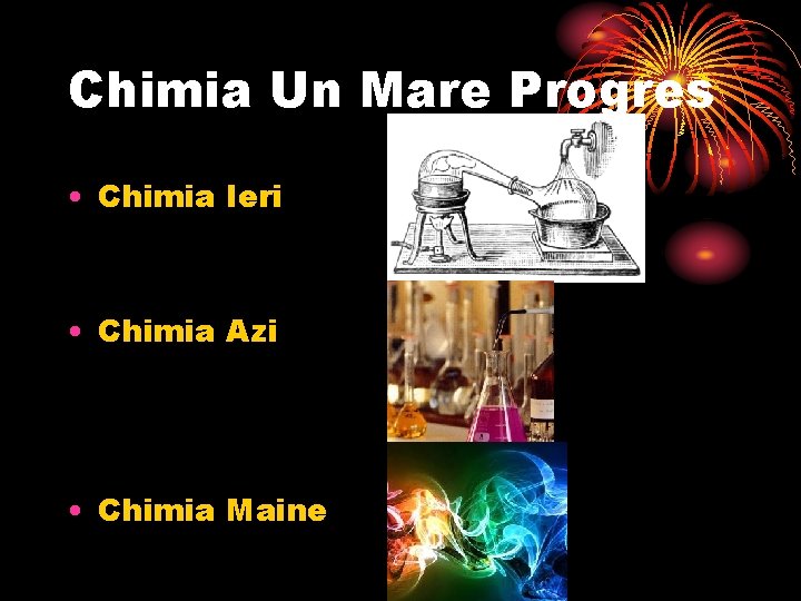 Chimia Un Mare Progres • Chimia Ieri • Chimia Azi • Chimia Maine 