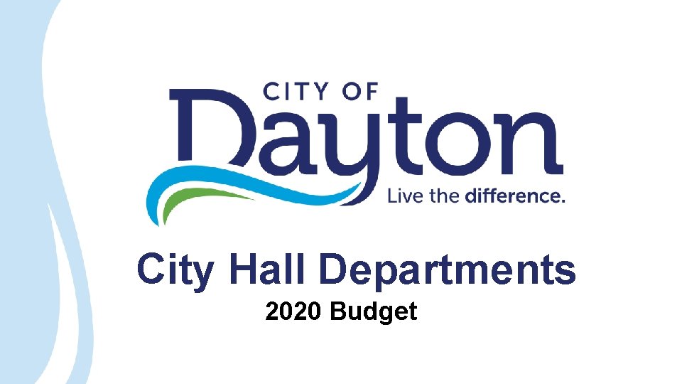 City Hall Departments 2020 Budget 