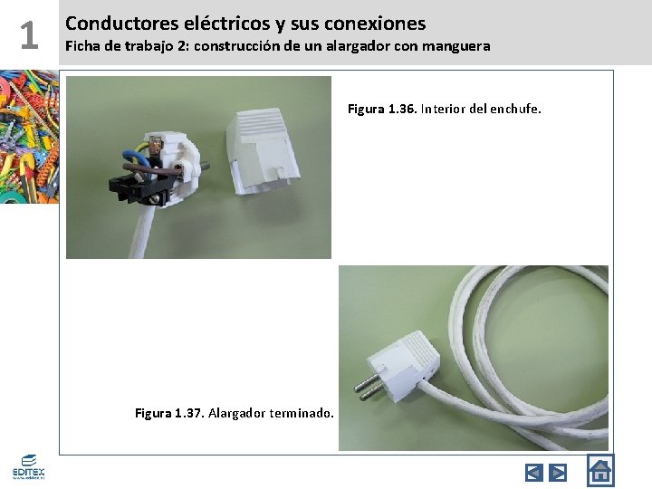 1 Conductores eléctricos y sus conexiones Ficha de trabajo 2: construcción de un alargador