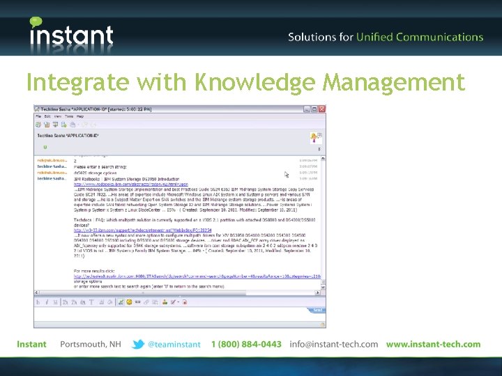 Integrate with Knowledge Management 