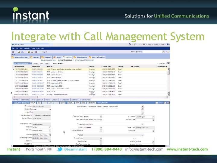 Integrate with Call Management System 