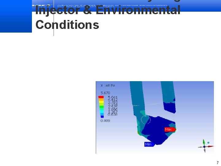 Injector & Environmental Conditions 7 