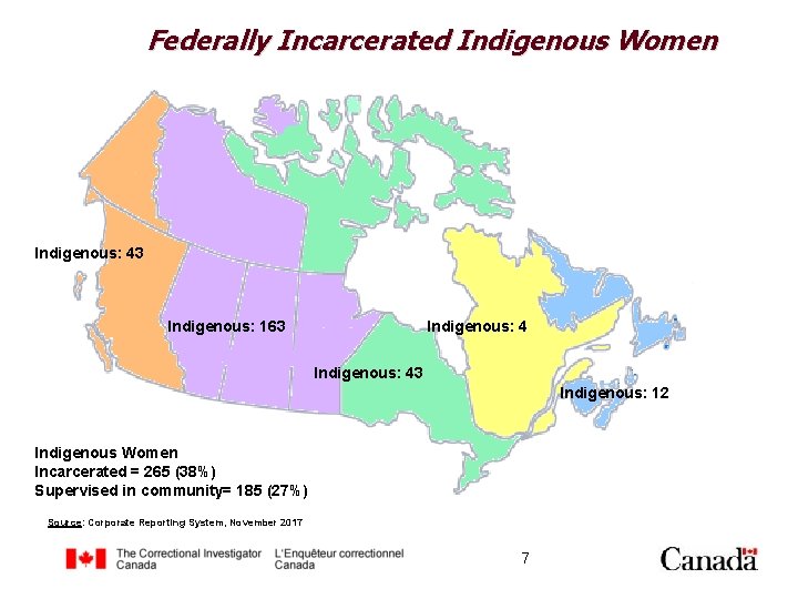 Federally Incarcerated Indigenous Women Indigenous: 43 Indigenous: 163 Indigenous: 43 Indigenous: 12 Indigenous Women