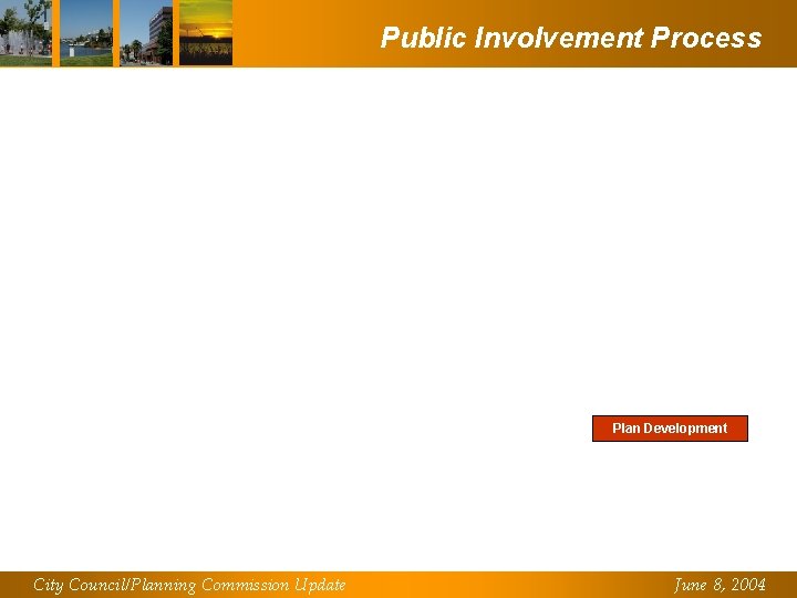 Public Involvement Process Plan Development City Council/Planning Commission Update June 8, 2004 
