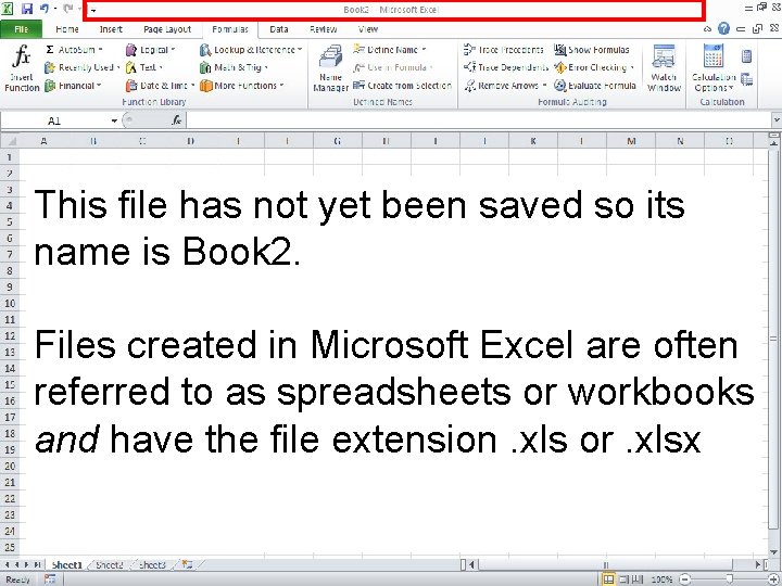 This file has not yet been saved so its name is Book 2. Files This file has not yet been saved so its name is Book 2. Files