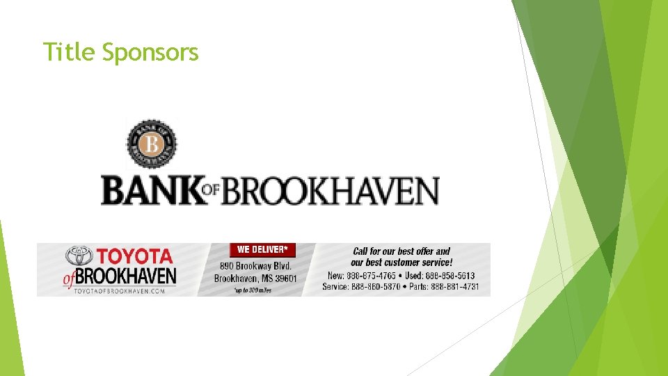 Title Sponsors Title Sponsors