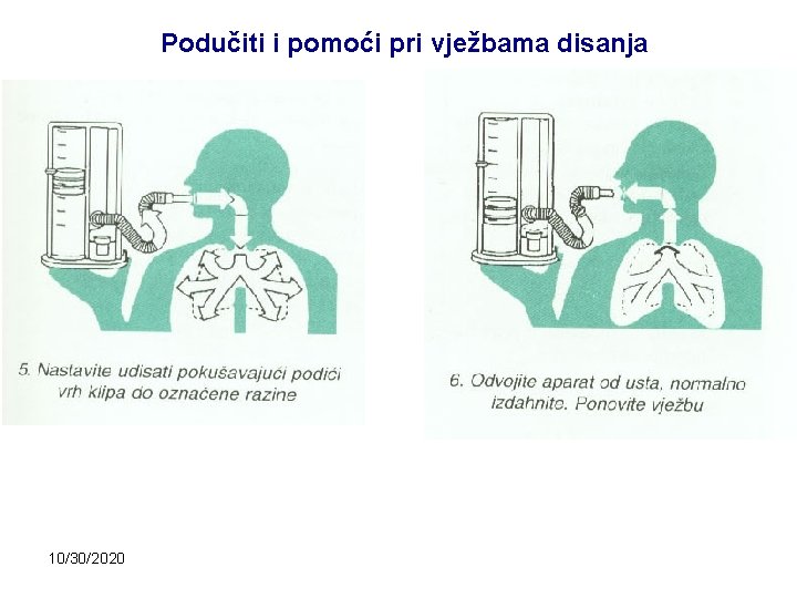 Podučiti i pomoći pri vježbama disanja 10/30/2020 