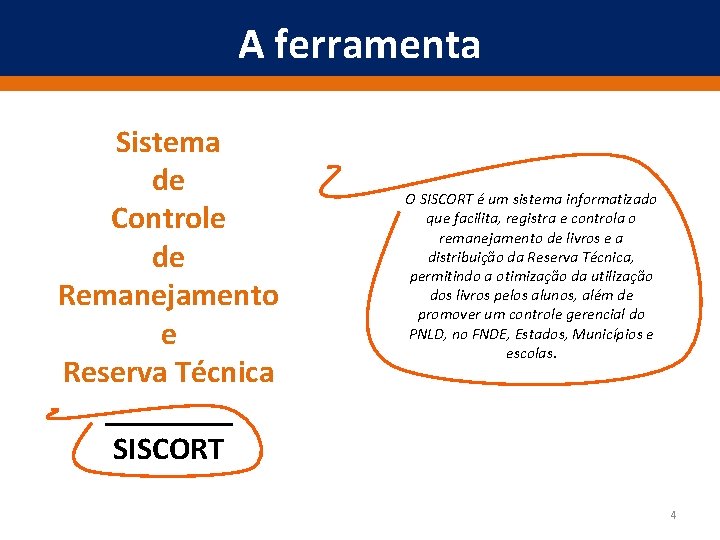 A ferramenta Sistema de Controle de Remanejamento e Reserva Técnica ____ SISCORT O SISCORT