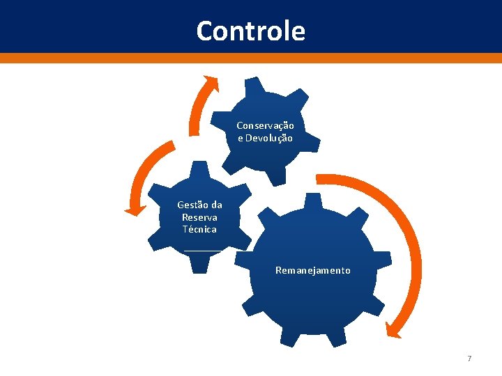 Controle Conservação e Devolução Gestão da Reserva Técnica Remanejamento 7 