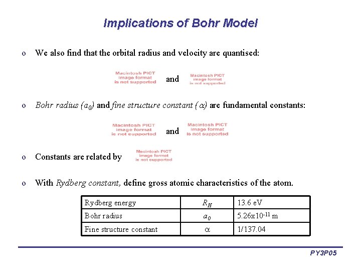 Implications of Bohr Model o We also find that the orbital radius and velocity