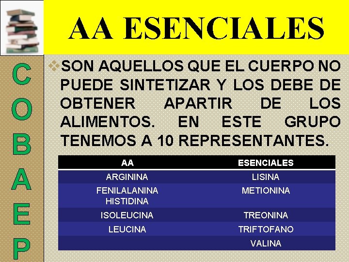 AA ESENCIALES C O B A E P v. SON AQUELLOS QUE EL CUERPO