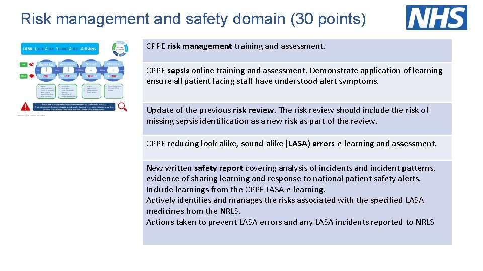 Risk management and safety domain (30 points) CPPE risk management training and assessment. CPPE