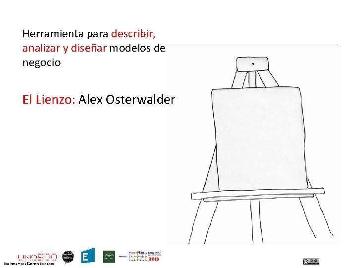Herramienta para describir, analizar y diseñar modelos de negocio El Lienzo: Alex Osterwalder Business.