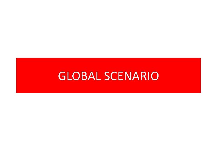 GLOBAL SCENARIO 