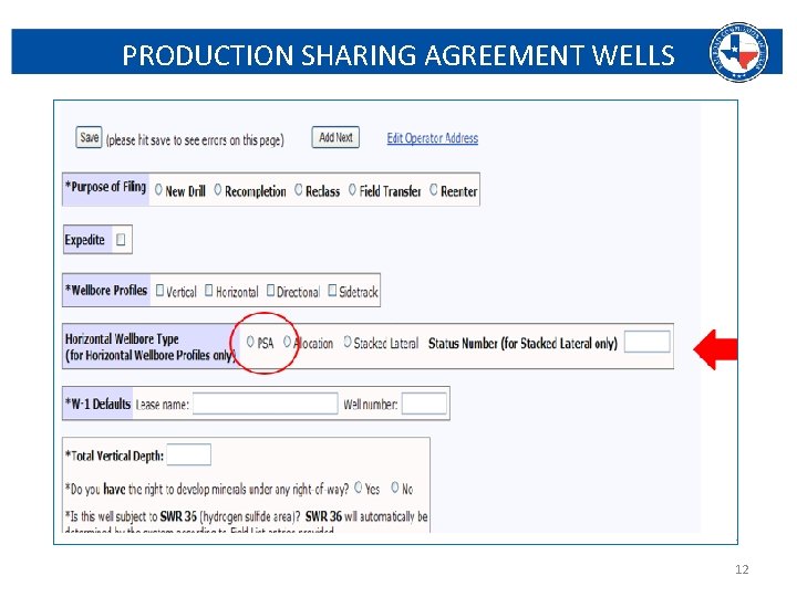 PRODUCTION SHARING AGREEMENT WELLS Railroad Commission of Texas | June 27, 2016 (Change Date